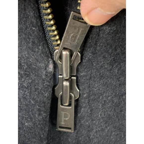 Pendleton Womens Wool Coat Charcoal Gray With Striped Lining Medium RX10348 EUC - Picture 13 of 15